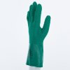 Syntetické rukavice splňující více norem, drsná struktura na dlani pro výborný úchop, ideální pro manipulaci s kyselinami (Barva Zelená, Velikost 7/8)