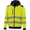 HV hybridní bunda, třída 2: prošívaný trup pro větší teplo, segmentové pásy pro dobrou viditelnost v rizikových podmínkách (Barva Fluo žlutá-Černá, Velikost 3XL)