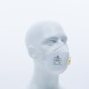 Jednoduchá a účinná jednorázová dýchací maska P2, vertikální vrstvy, s ventilem pro optimalizované dýchání (Barva Bílá, Velikost -)