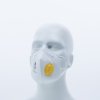 Jednoduchá a účinná jednorázová dýchací maska P2, vertikální vrstvy, s ventilem pro optimalizované dýchání (Barva Bílá, Velikost -)