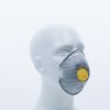 Jednorázová dýchací maska P2 blokující pachy, s ventilem (Barva Šedá, Velikost -)