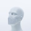 Jednorázová dýchací maska P2 bez ventilu, vertikální vrstvy, s pohodlným vnitřním pěnovým polstrováním (Barva Bílá, Velikost Nastavitelná)