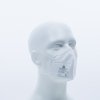 Jednorázová dýchací maska P2 bez ventilu, vertikální vrstvy, s pohodlným vnitřním pěnovým polstrováním (Barva Bílá, Velikost Nastavitelná)