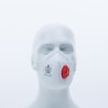 Jednoduchá a účinná jednorázová dýchací maska P3, vertikální vrstvy, s ventilem pro optimalizované dýchání (Barva Bílá, Velikost -)