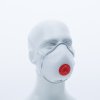 Jednorázová dýchací maska P3, s ventilem a širokými nastavitelnými pásky pro lepší podporu (Barva Bílá, Velikost -)