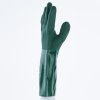 Rukavice s chemickou ochranou spojující pohodlí, kompletní ochranu paží, dobrou přilnavost k manipulovaným předmětům, odolné vůči olejům a uhlovodíkům (Barva Zelená, Velikost 9)