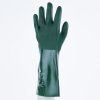 Rukavice s chemickou ochranou spojující pohodlí, kompletní ochranu paží, dobrou přilnavost k manipulovaným předmětům, odolné vůči olejům a uhlovodíkům (Barva Zelená, Velikost 9)