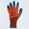 Rukavice s mechanickou ochranou a velmi dobrým úchopem v mokrém nebo suchém prostředí díky svému ekologicky zodpovědnému povrstvení (Barva Oranžová-Modrá, Velikost 7)