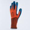 Rukavice s mechanickou ochranou a velmi dobrým úchopem v mokrém nebo suchém prostředí díky svému ekologicky zodpovědnému povrstvení (Barva Oranžová-Modrá, Velikost 7)