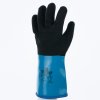 Rukavice s chemickou ochranou odolné vůči chladu, poskytující velmi dobrý úchop manipulovaných předmětů při dlouhodobém používání (Barva Modrá, Velikost 9)