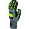 Zateplené protiporézní rukavice úrovně D odolné vůči nárazu, ideální pro víceúčelové práce v prostředí s výskytem olejů a vody (Barva Žlutá-Šedá-Černá, Velikost 8)