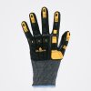 Dotykové rukavice, vysoce odolné vůči nárazu a pořezu díky ochraně všech kloubů (Barva Žlutá-Šedá-Černá, Velikost 8)