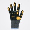 Dotykové rukavice, vysoce odolné vůči nárazu a pořezu díky ochraně všech kloubů (Barva Žlutá-Šedá-Černá, Velikost 8)