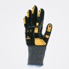 Dotykové rukavice, vysoce odolné vůči nárazu a pořezu díky ochraně všech kloubů (Barva Žlutá-Šedá-Černá, Velikost 8)