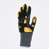 Dotykové rukavice, vysoce odolné vůči nárazu a pořezu díky ochraně všech kloubů (Barva Žlutá-Šedá-Černá, Velikost 8)