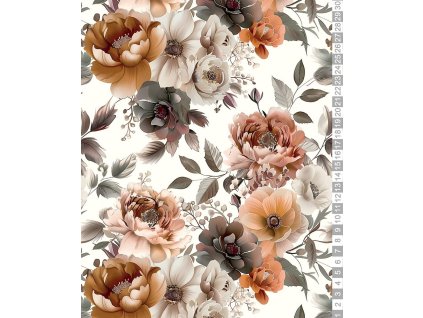 úplet květy béžové