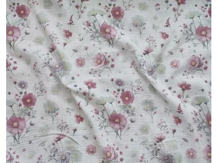 mušelín jemné květy