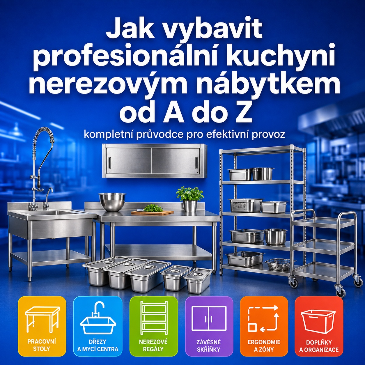 Jak vybavit profesionální kuchyni nerezovým nábytkem od A do Z