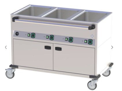 Vodný kúpeľ pojazdný BMPD 3120 CSH 3xGN 1/1 s vyhrievanou skriňou RM GASTRO