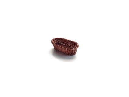 kosik na pecivo polypropylen ovalny tmavy 280 x 160 x 85 mm