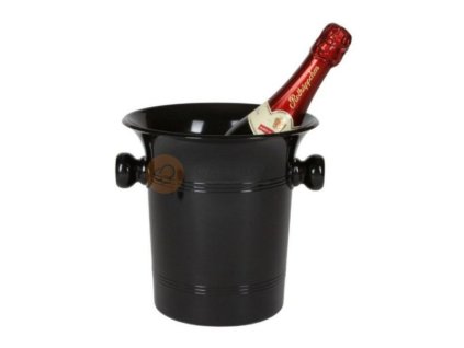 plastovy chladic na vino ci sampanske o objemu 3l barva cerna lesk