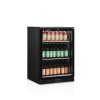 minibar prosklene kridlove dvere cerna tefcold db126h