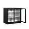 minibar prosklene kridlove dvere cerna tefcold db201h