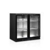 minibar prosklene kridlove dvere cerna tefcold db201h