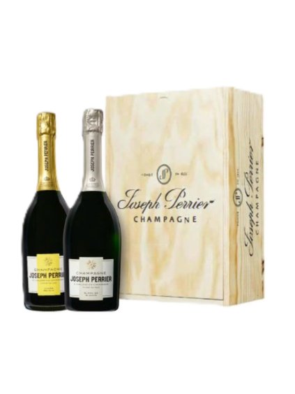 Joseph Perriér dárková krabice Cuvée Brut + Cuvée Brut Nature