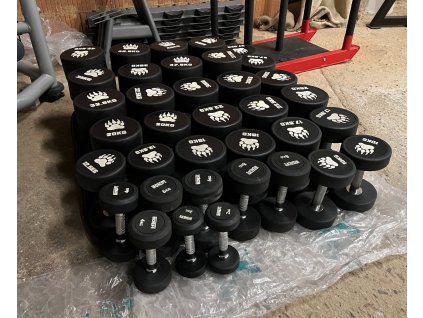 Sada jednoručních činek Top ( 2kg - 40kg ) Pogumovaný AKCE - Použitý