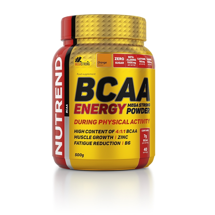 BCAA Energy Mega Strong Powder 500g Příchuť: Pomeranč, Balení: 500 g