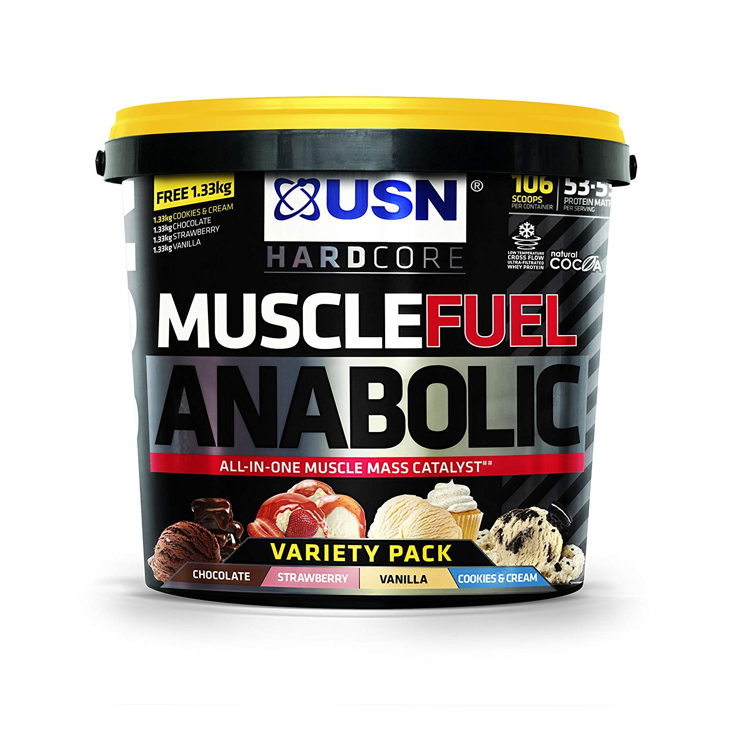 USN Muscle Fuel 5300 g čokoláda , jahoda , vanilka a cookies