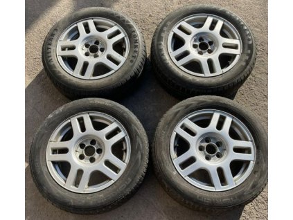 ALU disky VW 5x100 R16 6,5Jx16H2 ET 42 se zimními pneu 205/60 R16