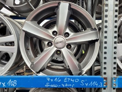 7x16 ET 40 5x114,3 použitá Disky > Alu DEZENT