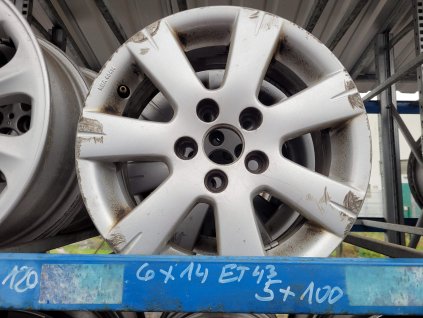 6x14 ET43 5 x100 použitá Disky > Alu