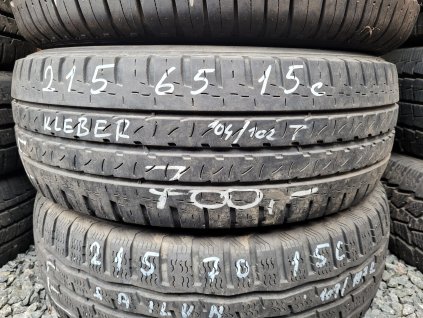 215/65 R15 C 104/102T letní použitá pneu KLÉBER TRANSPRO