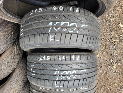 215/40 R17 87V letní použité pneu BRIDGESTONE POTENZA RE050
