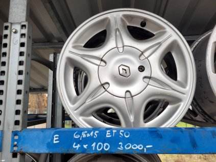6,5x15 ET50 4 x100 orig. použitá Disky > Alu RENAULT