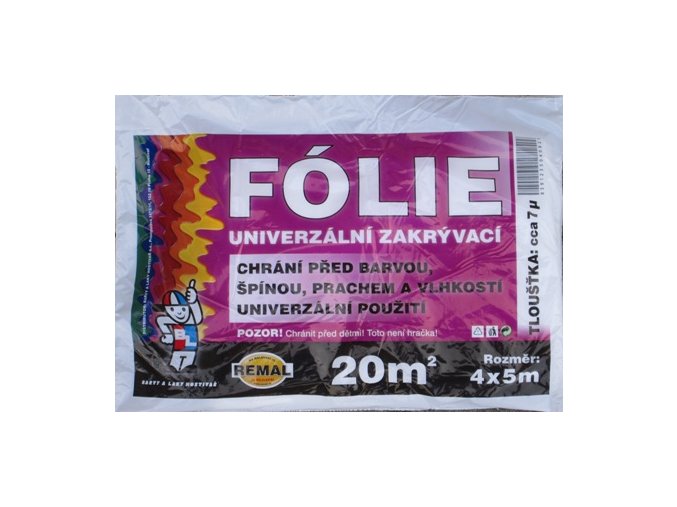 Fólie zakrývací 4x5m - 0,007mm