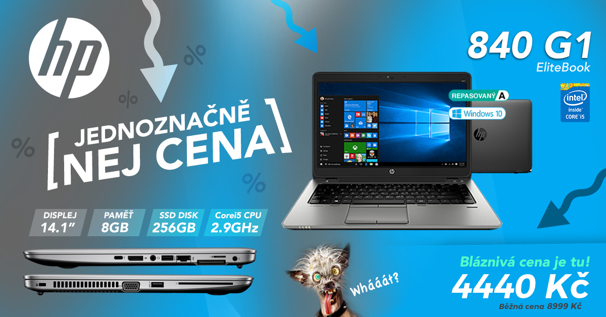 Naprosto šílená akce na notebooky HP ELITEBOOK 840 G1