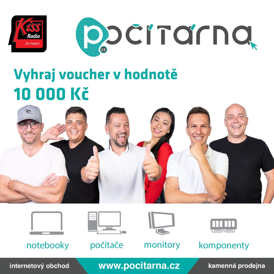 Soutěž na Rádiu Kiss o 10 000 Kč od Počítárny!😍😍😍