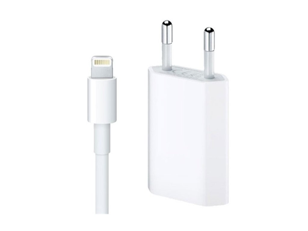 Set nabíječka a USB kabel pro Apple iPhone - bílá ✓| POČÍTÁRNA.CZ