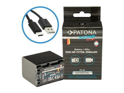 Aku Sony NP-FV70A 2060mAh Li-Ion Platinum USB-C nabíjení