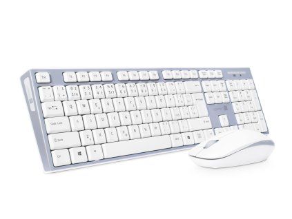 CONNECT IT Combo bezdrátová bílošedá klávesnice + myš, šedá  CKM-7510-CS