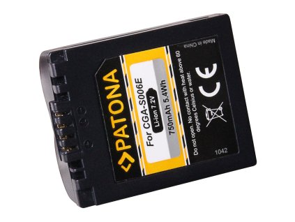 Aku Panasonic CGA-S006E 750mAh Li-Ion