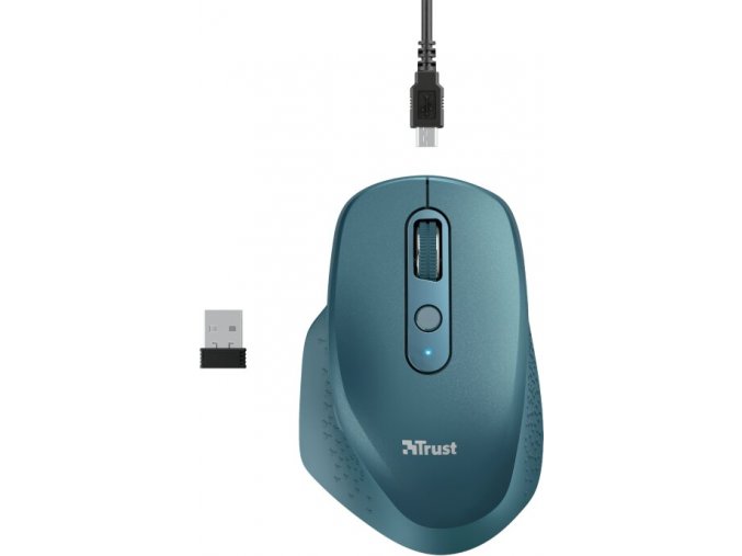 Trust Ozaa Rechargeable Wireless Mouse Modrá 1