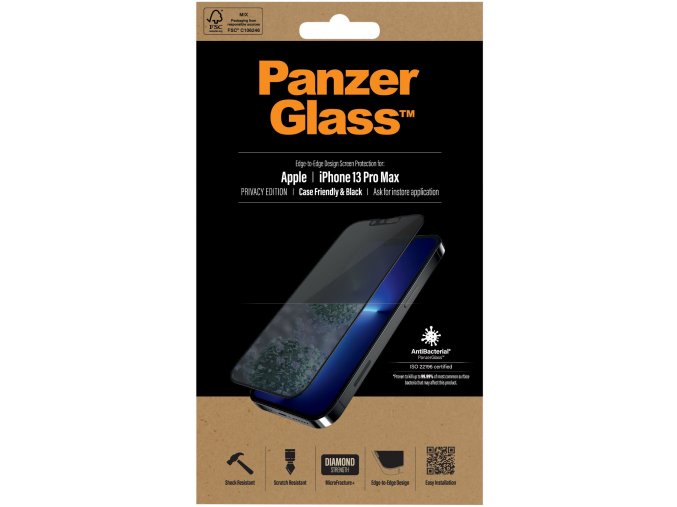 Pouzdro PanzerGlass ochranné sklo Privacy Edge to Edge Apple iPhone 13 Pro Max 1