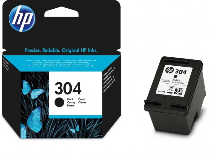 HP 304 originální inkoustová kazeta černá N9K06AE