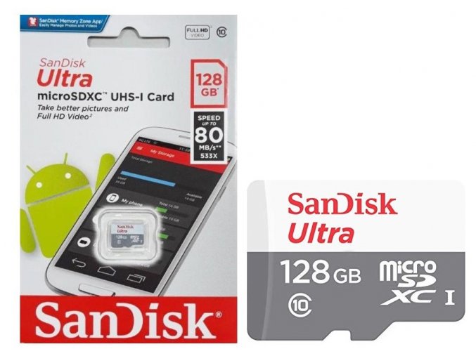 Sandisk Ultra microSDXC UHS I Card 128 GB