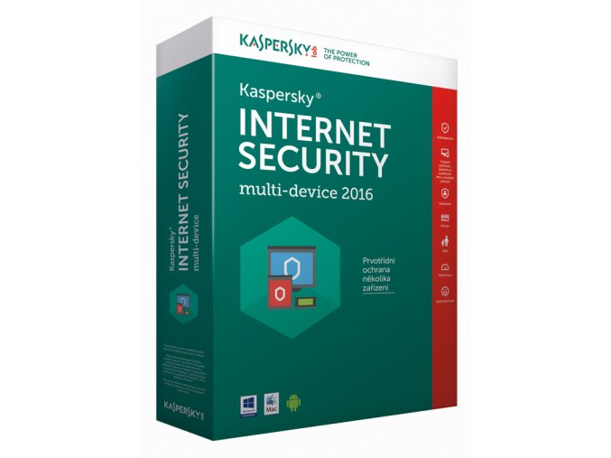 Kaspersky Internet Security Multi-Device 2016, CZ, 2 PC, 1 rok, nová licence